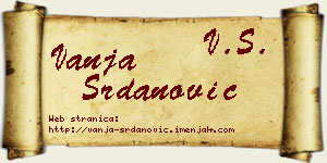 Vanja Srdanović vizit kartica